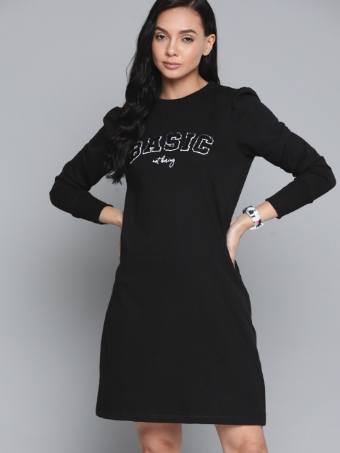 

Harvard Black Sequinned Sweatshirt Dress