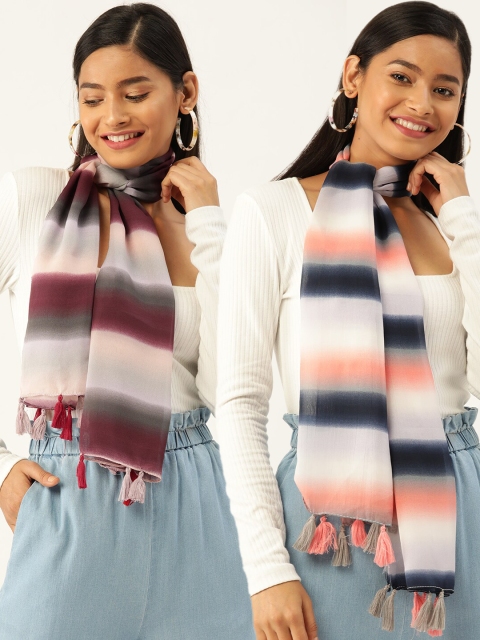 

Trend Arrest Women Pack of 2 Scarves, Multi