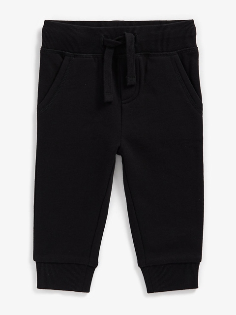 

mothercare Boys Black Solid Cotton Joggers