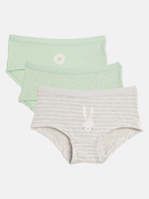 

mothercare Girls Set of 3 Basic Briefs, Grey