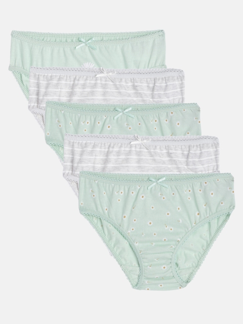 

mothercare Girls Pack of 5 Briefs, Green