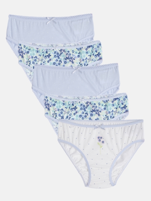 

mothercare Girls Pack of 5 Briefs, Blue