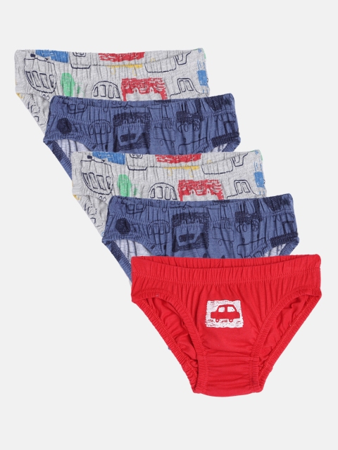 

mothercare Boys Pack of 5 Pure Cotton Briefs 410259076009, Red
