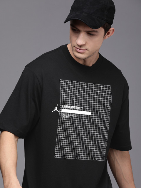 

Nike Men Black Pure Cotton Printed Pure Cotton T-shirt
