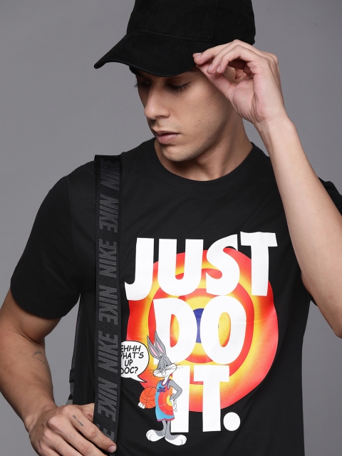 

Nike Men Black & White Printed AS DF Space Jam FA 1 T-shirt