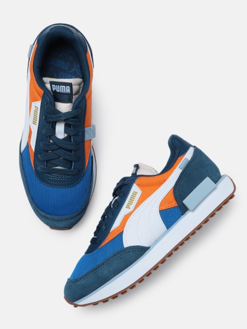 

Puma Boys Blue & Orange Colourblocked Future Rider Splash Sneakers