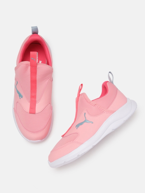 

Puma Boys Pink Solid Fun Racer Slip-On Sneakers