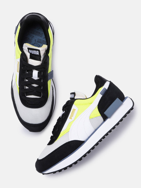 

Puma Boys Black & Yellow Colourblocked Future Rider Splash Youth Trainers