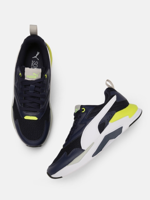 

Puma Boys Navy Blue & White Colourblocked X-Ray Lite Sneakers