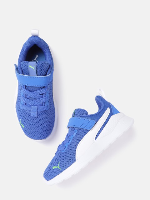 

Puma Boys Blue & White Anzarun Lite AC PS Knit Running Shoes