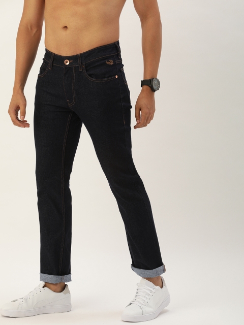 

Flying Machine Men Navy Blue Slim Tapered Fit Stretchable Jeans