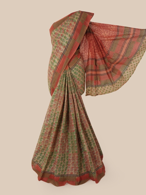 

Pothys Beige & Red Floral Pure Cotton Saree