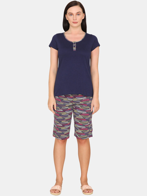 

Zivame Women Blue Night Dress