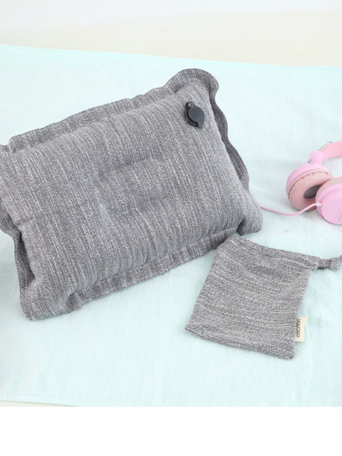 

YOYOSO Grey Solid Inflatable Waist Pillow With Bag