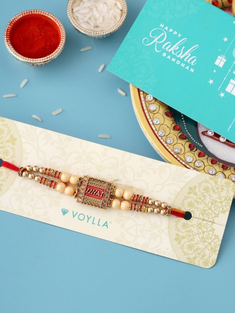 

Voylla Bhai Beaded Rakhi, Gold