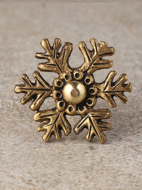 

Neerja Gold-Toned Snowflake Design Metal Drawer Knob