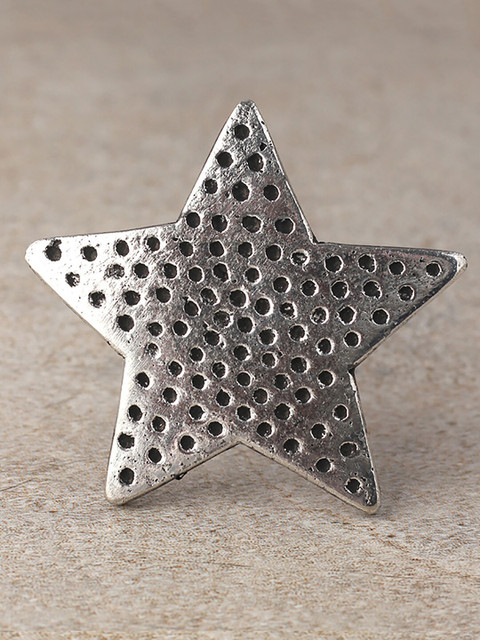 

Neerja Silver-Toned Star Dotted Shape Metal Drawer Knob
