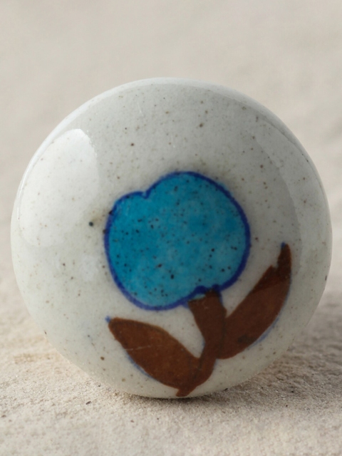 

Neerja White & Blue Cabinet Drawer Knobs, Turquoise blue