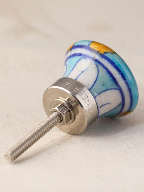 

Neerja Blue & Yellow Jaipur Pottery Handmade Cabinet Knob