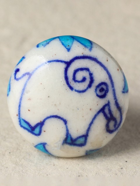 

Neerja White & Blue Cabinet Drawer Knobs