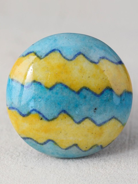 

Neerja Blue & Yellow Jaipur Pottery Handmade Cabinet Knobs