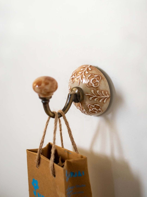 

Neerja Orange Handmade Pottery Single Wall Hook