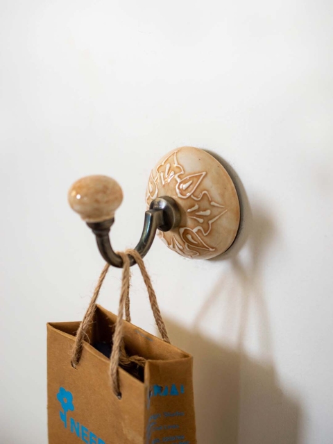 

Neerja Orange Handmade Pottery Single Wall Hook