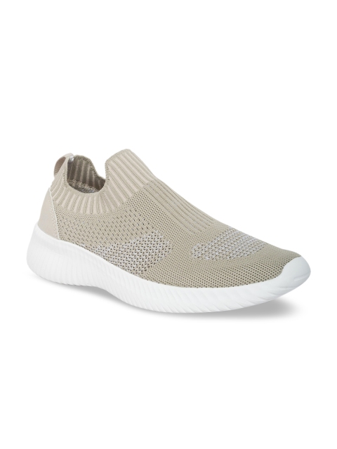 

CERIZ Women Olive Green Woven Design Slip-On Sneakers