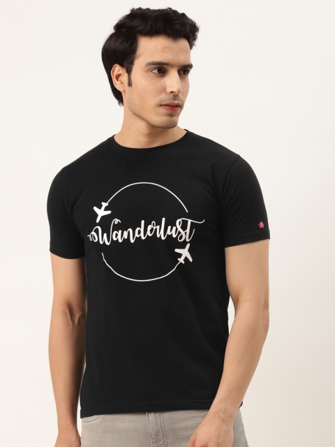 

PRINTOCTOPUS Men Black & White Printed T-shirt