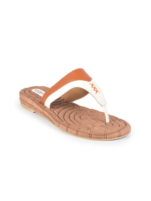 

Liberty Women Off White Colourblocked Ethnic Open Toe Flats