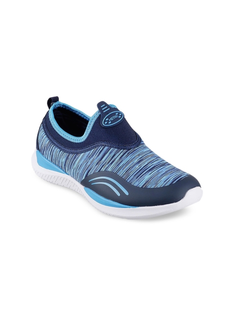 

Metro Women Blue Striped Slip-On Sneakers