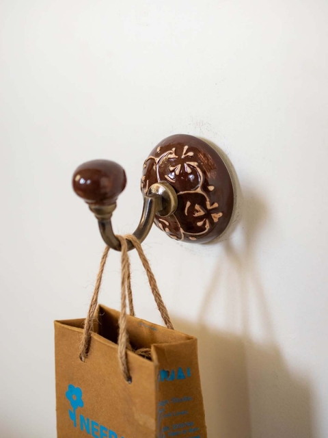 

Neerja Brown Handmade Ceramic Round Wall Hook