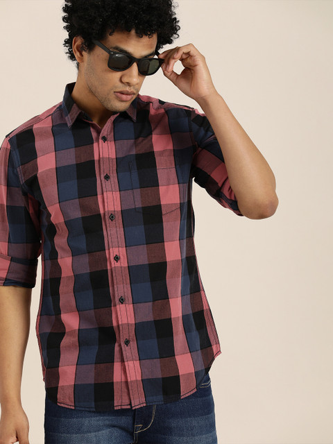 

Moda Rapido Men Multicoloured Opaque Checked Casual Shirt, Multi