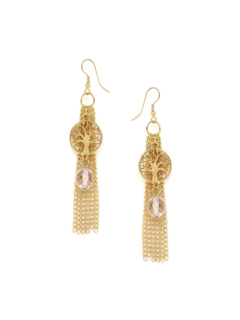 

ZeroKaata Gold-Plated Handcrafted Contemporary Drop Earrings