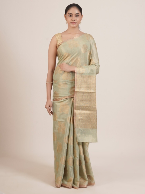 

Pothys Women Green Tissue Saree