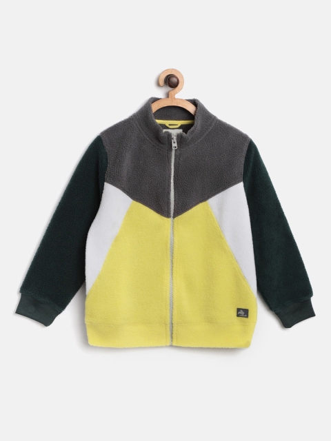 

Cherry Crumble Kids Yellow & Grey Colourblocked Sweatshirt, Multi