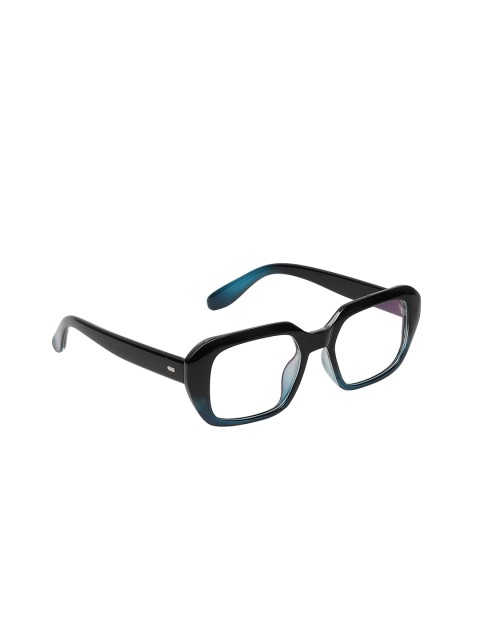 

Olvin Unisex Black & Blue Full Rim Square Frames OL546-03