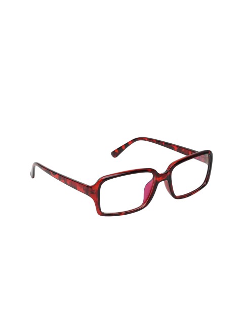 

Olvin Unisex Red & Black Tortoise Shell Full Rim Rectangle Frames