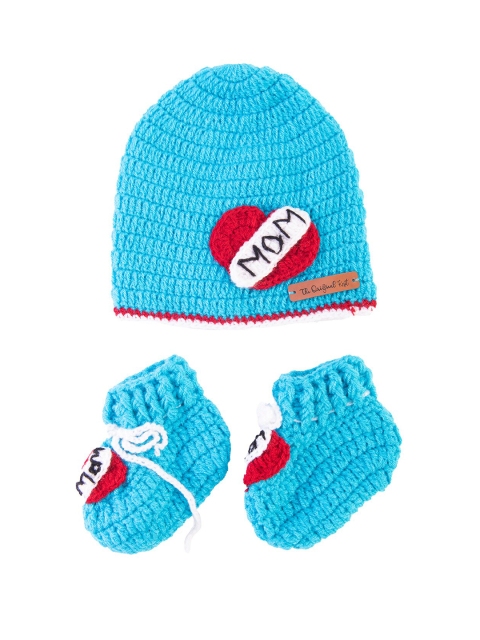 

The Original Knit Unisex Kids Blue & Red Beanie & Booties