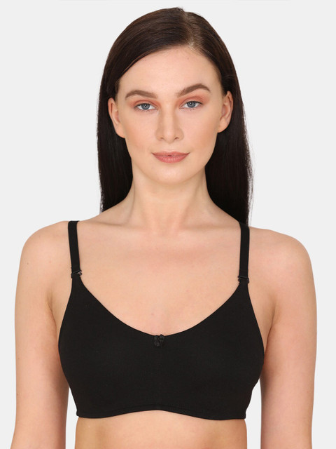 

Rosaline by Zivame Black T-shirt Non-Padded Half Coverage Bra