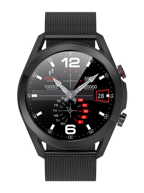 

French Connection Unisex Black Solid Touch Watch With Bluetooth Connected Calling Function L19-B