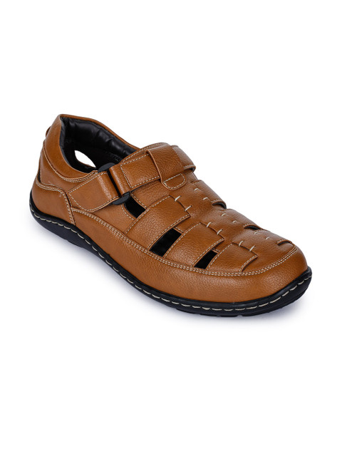 

Liberty Men Tan & Black PU Shoe-Style Sandals