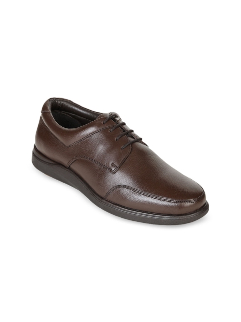 

Liberty Men Brown Textured Formal Derbys