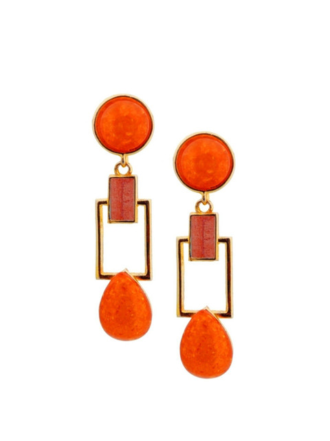 

Crunchy Fashion Gold-Plated Contemporary Drop Earrings