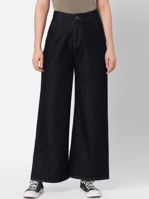 

TARAMA Women Blue Wide Leg High-Rise Jeans