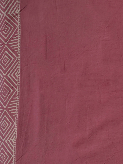 

Unnati Silks Orange Woven Design Zari Pure Cotton Dabu Saree