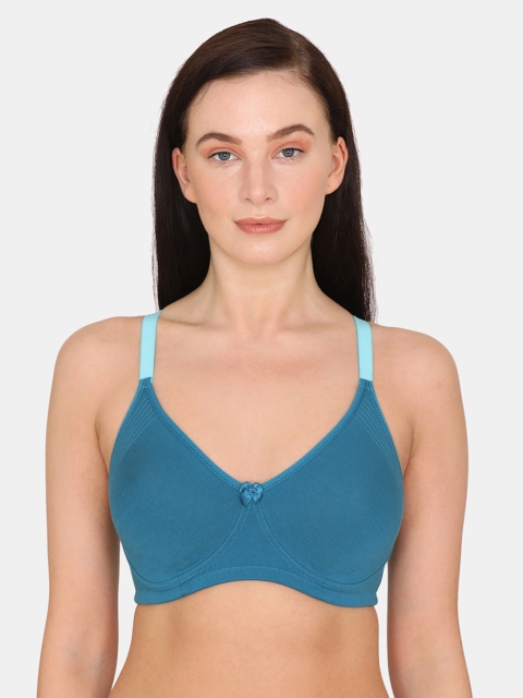 

Zivame Blue & Turquoise Blue Half Coverage T-shirt Bra