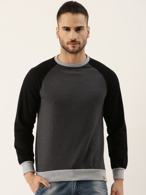 

Campus Sutra Men Charcoal Grey Sweatshirt