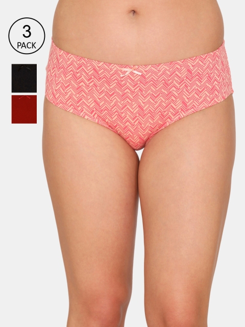 

Zivame Women Pack Of 3 Multi Colour Hipster Briefs-ZI2605FASHHSAST