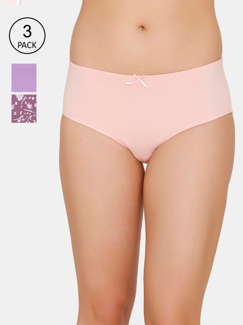 

Zivame Women Pack Of 3 Assorted Hipster Briefs ZI2605FASHEPINK-Multi